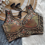 Premium Embroidered Designer Blouse – Ready-Made, Fully Stitched with Sequin & Thread Work