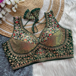 Premium Embroidered Designer Blouse – Ready-Made, Fully Stitched with Sequin & Thread Work