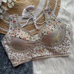 Premium Embroidered Designer Blouse – Ready-Made, Fully Stitched with Sequin & Thread Work