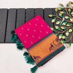 Radiant Pink Soft Pure Paithani Silk Saree with Exquisite Meenakari Zari Weaving saree for women (Copy)
