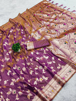 Royal Wine Purple Banarasi Silk Saree Timeless Masterpiece saree for women