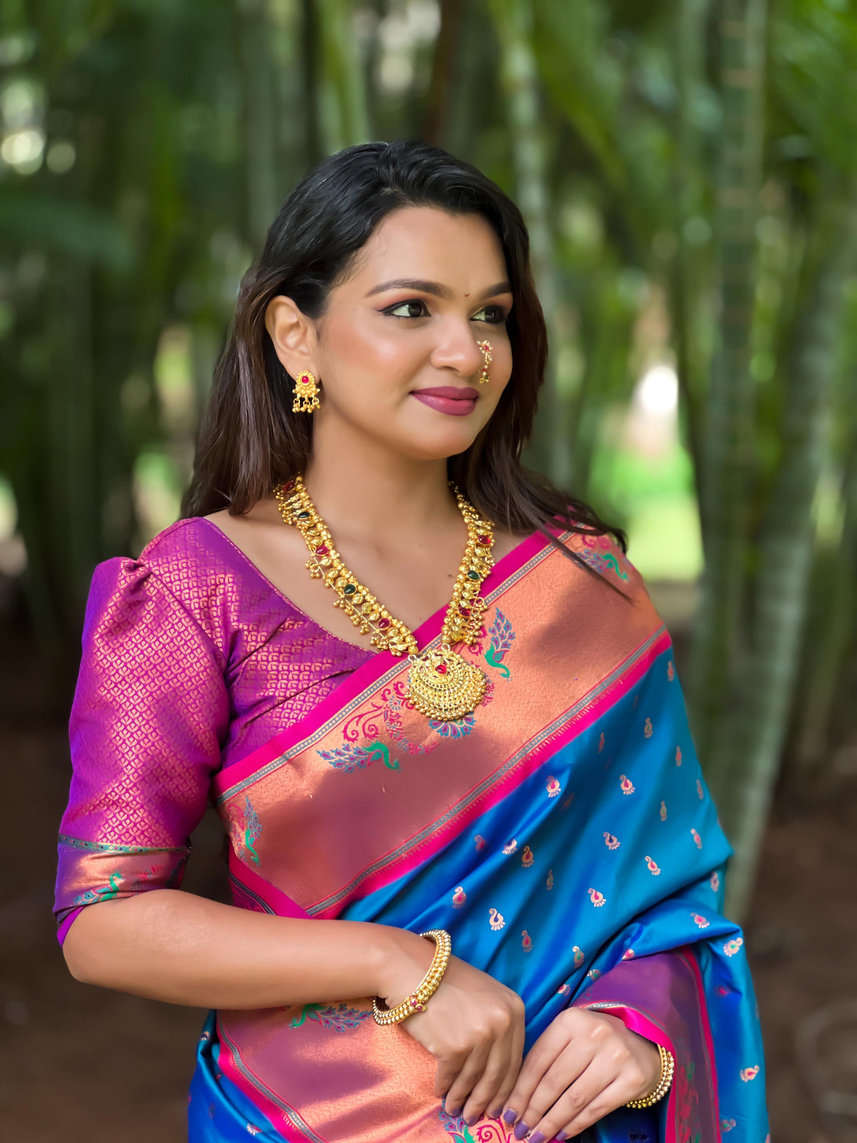 pure heavy Soft paithani silk saree zari weawing designer Meenakari two toned reach fabrics reach pallu saree for women