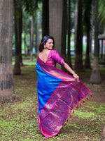 pure heavy Soft paithani silk saree zari weawing designer Meenakari two toned reach fabrics reach pallu saree for women