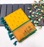 Radiant Yellow Soft Pethani Silk Saree with Exquisite Meenakari Weaving Saree For Women