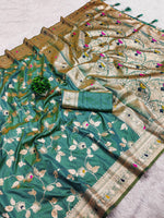 Turkish Firozi Banarasi Silk Saree – A Symbol of Grace and Tradition