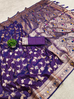 Royal Purple Banarasi Silk Saree A Masterpiece of Elegance and Tradition