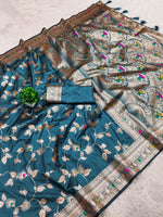 Elegant Teal Blue Banarasi Silk Saree Timeless Masterpiece