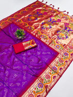 Paithani saree online store sequence border saree satin silk saree sareefor womens Saree with Free Shipping