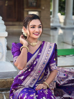 Royal Purple Banarasi Silk Saree A Masterpiece of Elegance and Tradition