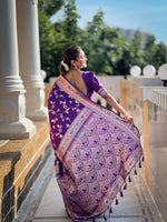 Royal Purple Banarasi Silk Saree A Masterpiece of Elegance and Tradition