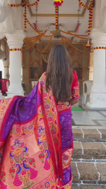 Banarasi saree Ready-to-Wear Saree Online reach pallu paithani saree Pure Silk Paithani Saree Pure silk green Paithani saree Pure Paithani Saree