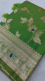 Radiant Green Banarasi Silk Saree Elegance and Tradition