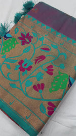 Royal Wine Soft Pethani Silk Saree with Exquisite Meenakari Saree For Women