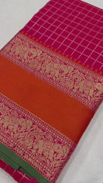 pink Soft Silk Saree with Golden Zari Weaving and Rich Pallu