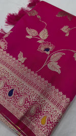 Elegant Rani Pink Banarasi Silk Saree A Regal Masterpiece for Every Occasion Saree For Women