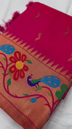 Red And Gold Soft Pethani Silk Saree For Women