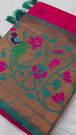 Elegant Pink Soft Pethani Silk Saree with Rich Meenakari Weaving Saree For Women