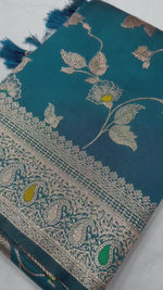 Elegant Teal Blue Banarasi Silk Saree Timeless Masterpiece
