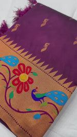 Wine Pink Soft Pethani Silk Grand Occasion Saree For Women