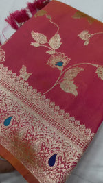 Exquisite Orange Banarasi Silk Saree A Timeless Beauty for Grand Occasions